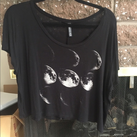 Phases of the moon crop top