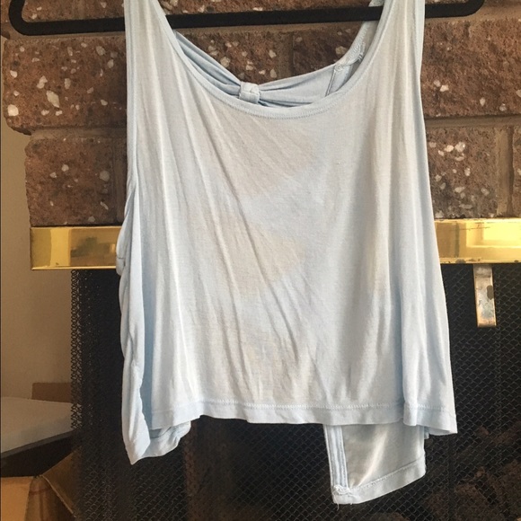 Light blue crop top