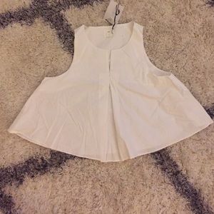 Alice and Urban Outfitters white cropped blouse