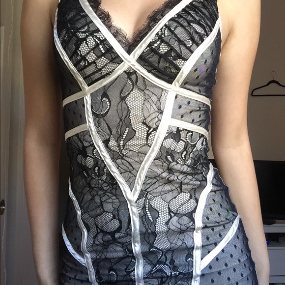 Bebe Homecoming Lace Bodycon Dress