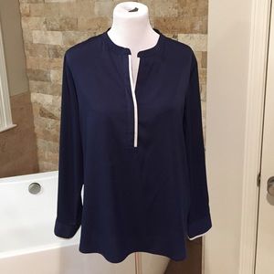 {Banana Republic} navy work chic top