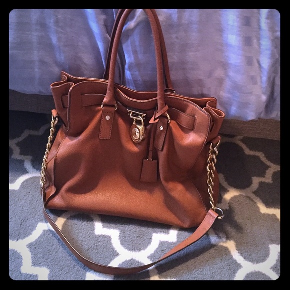 Michael Kors Large Light Brown Hamilton Tote