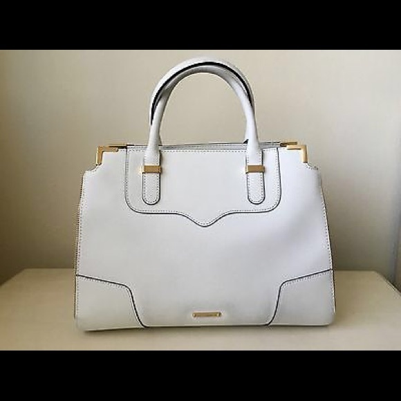 Rebecca Minkoff Amorous Leather Satchel White