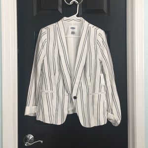Brand new, NWOT cream striped linen blazer jacket