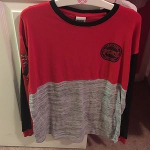 Red Victoria's Secret pink T-shirt longsleeve.