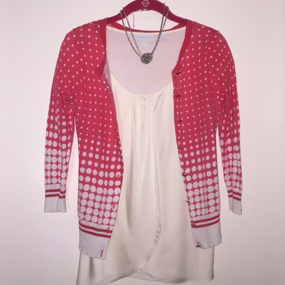 New York & Company polka dot cardigan