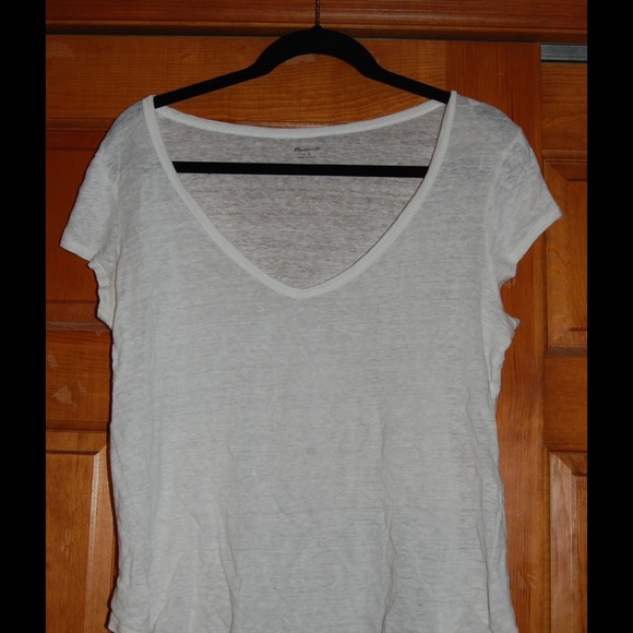 Madewell Linen V-Neck Tee