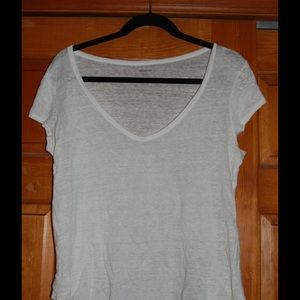 Madewell Linen V-Neck Tee