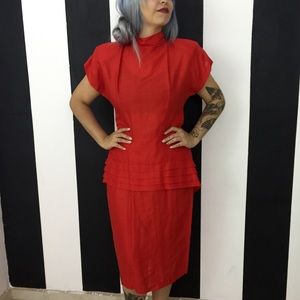 Vintage Red Dress Size 8