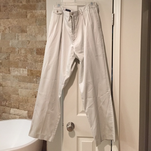 {Lands End} MENS khakis (light)