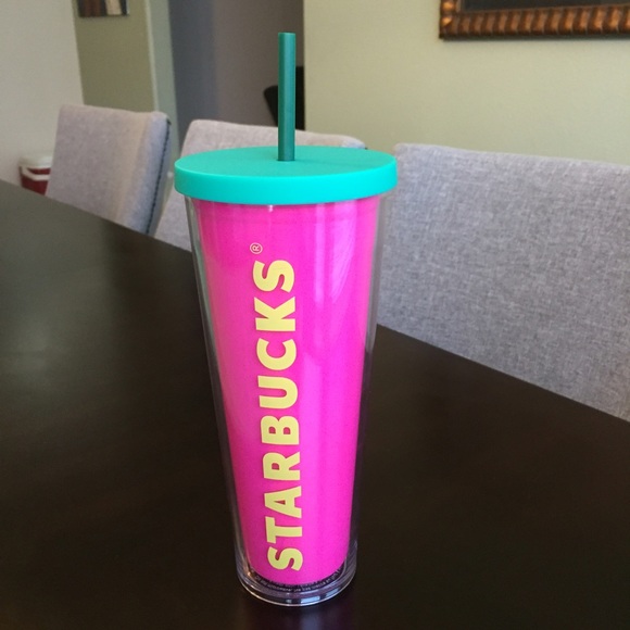 Pink Starbucks Venti Cup w/ straw