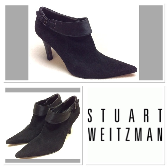 Stuart Weitzman Shoes - 5.5M  STUART WEITZMAN  Black Suede Booties