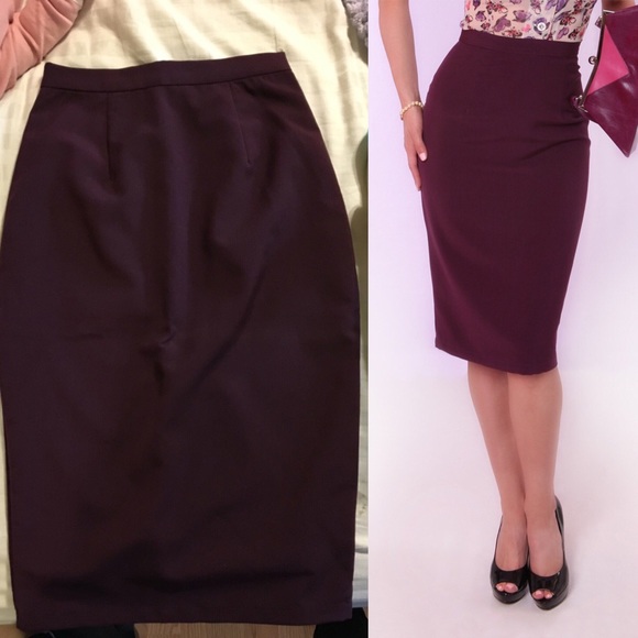 Tatyana (Bettie Page) Purple Vixen Pencil Skirt