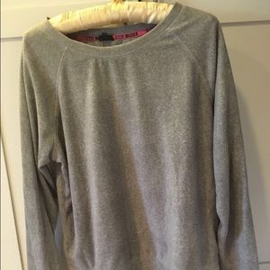 Steve Madden Grey and Silver L Fitted Sweatshirt