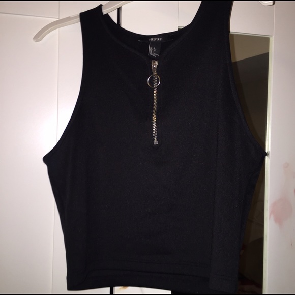 Zip up crop top