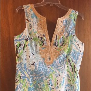 EUC Janice Shift in Spa Blue Let's Cha Cha
Size 14