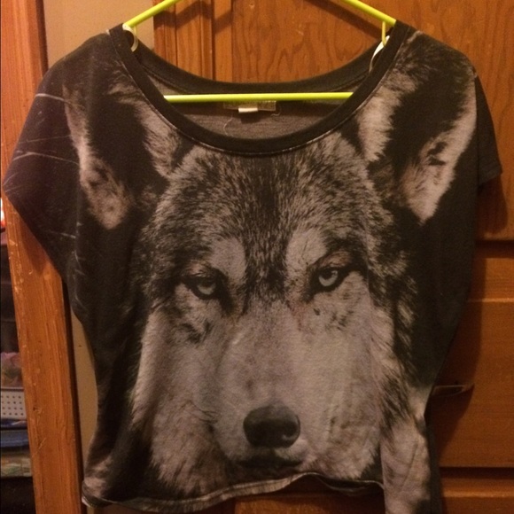 Long crop type wolf shirt - Picture 1 of 1