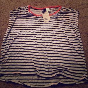 Cute light black and white stripped shirt