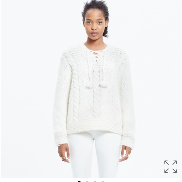 MADEWELL hand knit hoodie Nwt small