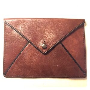 Chestnut Leather fossil pouch