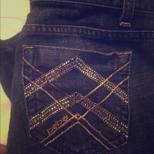 Bebe jeans bling out pockets size 31