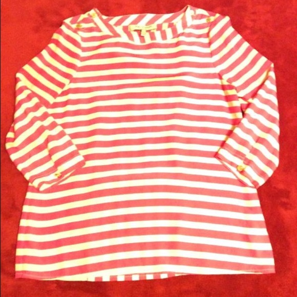 Juicy Couture Pink Striped Silk Top Size 4