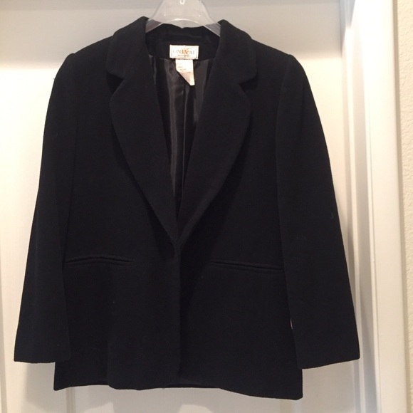 Bloomingdales wool blazer coat with cashmere