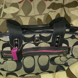 Coach purse black signature