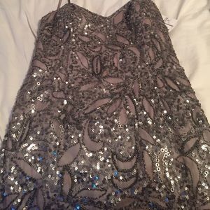 Sequin strapless dress