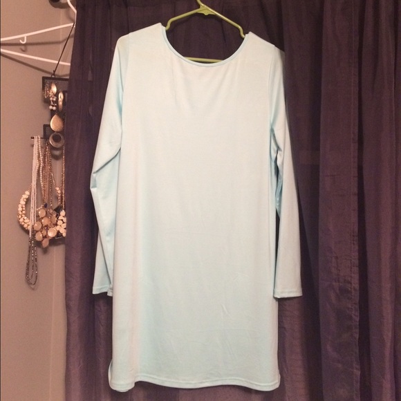 Blue piko dress