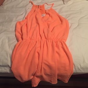 Neon orange romper