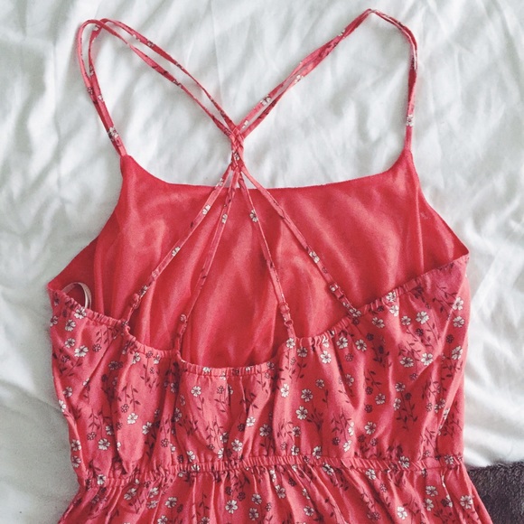 Forever 21 coral flower dress - Picture 2 of 2