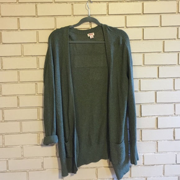 Olive green cardigan