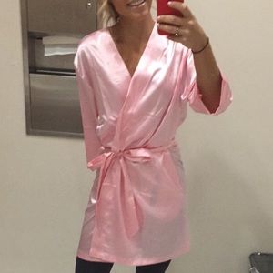 Pink Silk Robe