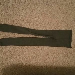 Heather grey fleece-lined tights