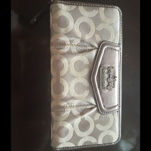 Silver coach wallet