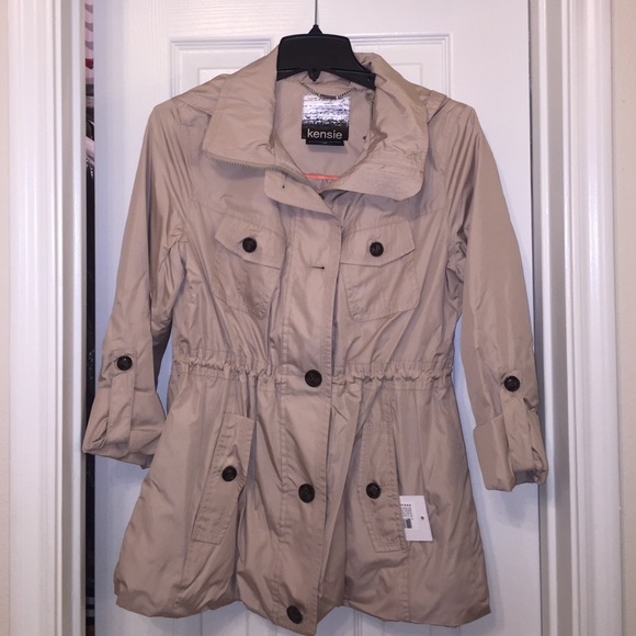 Kensie Jackets & Blazers - Kensie Hooded Lightweight Packable Jacket