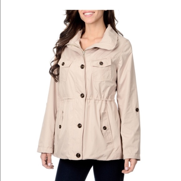 Kensie Hooded Lightweight Packable Jacket - Picture 4 of 4