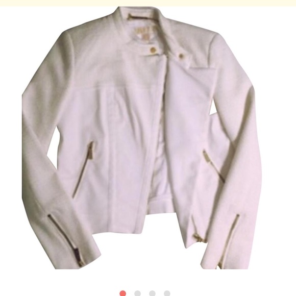 NWT Michael Kors White Moto Jacket - Picture 3 of 4