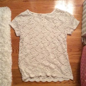 White lace shirt