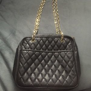 Vintage Black Gold Chained Purse