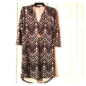 Black and white knit dress