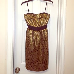 Like New Gianni Bini Cocktail dress in black&gold