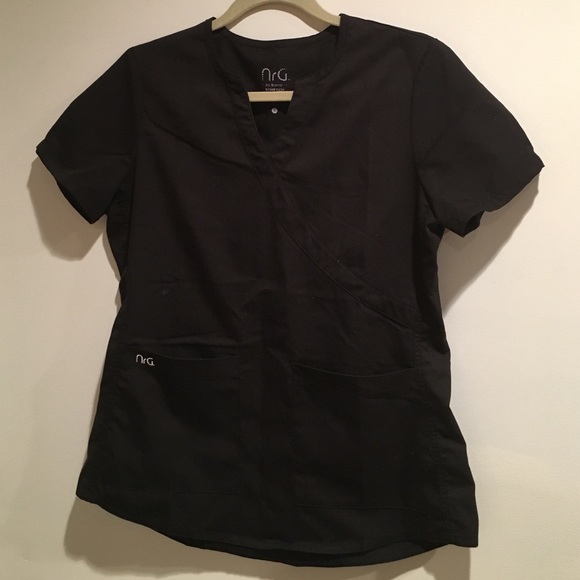 NrG by Barco Black Scrubs Top and Pants