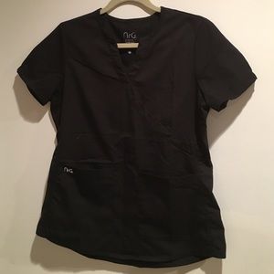 NrG by Barco Black Scrubs Top and Pants