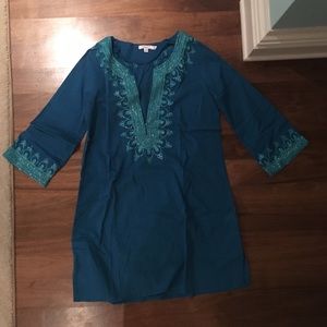 teal calypso tunic