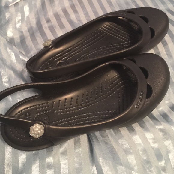 "Crocs" brand new black flats