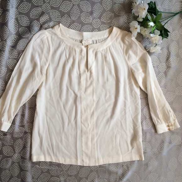 Cream Kate Spade Silk Top