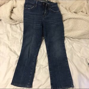 Topshop Dree Petite Crop Flare Jean