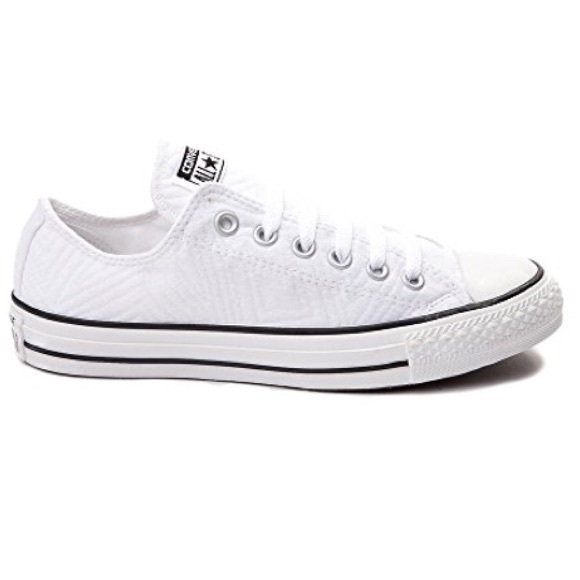 Quilted white lo top converse sneakers 8 - Picture 4 of 4